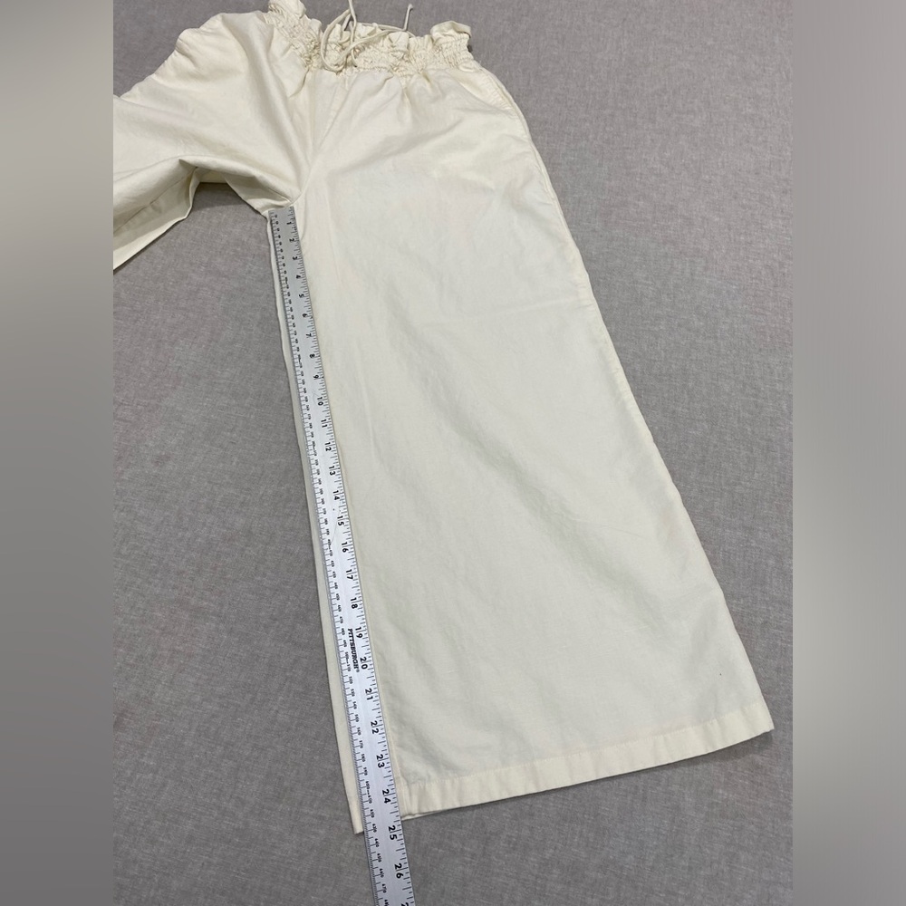Anthropologie Cream Wide-Leg Jumpsuit with Elastic Waist - Picture 9 of 11